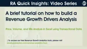 Revenue growth analysis tutorial with transactional data in Excel.
