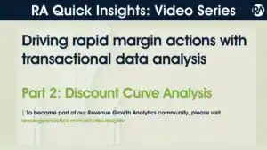 Video thumbnail for Revology Analytics' series on transactional data analysis and discount curve ins.