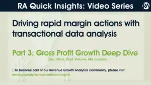 Video thumbnail for Revology Analytics' series on transactional data analysis and gross profit growt.