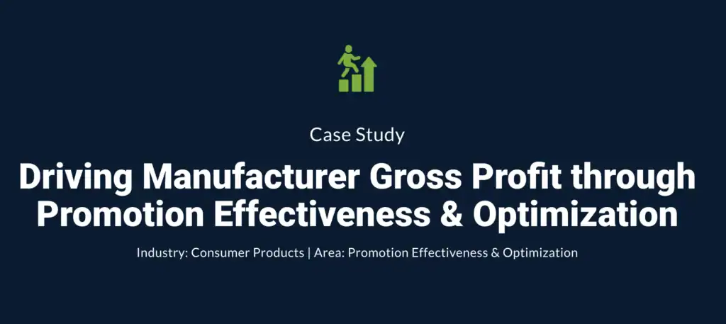 Manufacturer profit growth through promotion effectiveness and optimization strategies.