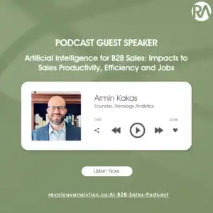 AI-driven B2B sales podcast discussing AI's impact on sales productivity, efficiency, and job roles.