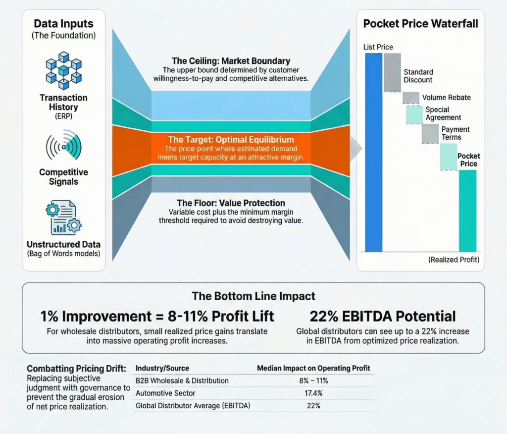 the anatomy of a b2b price corridor: from data inputs of ebitda impact