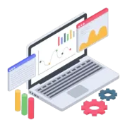 Business analytics dashboard showing revenue growth and data insights.